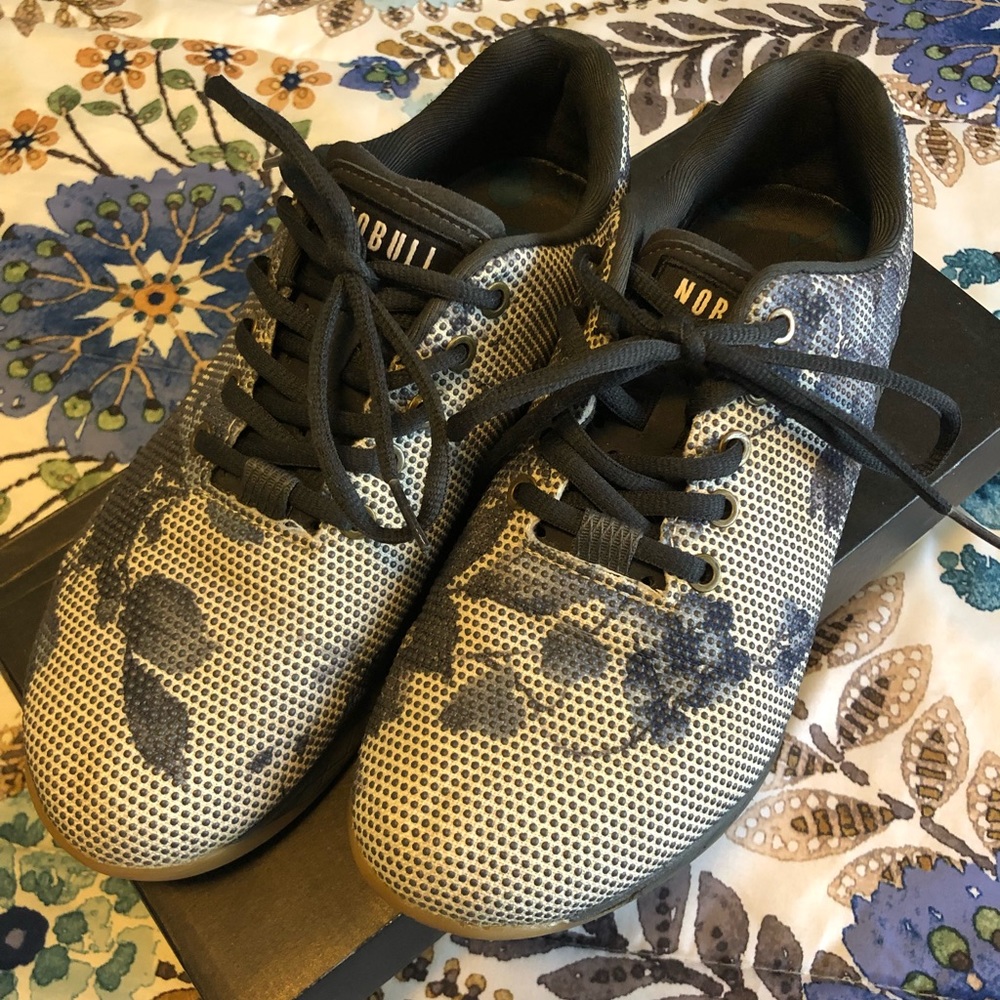 NOBULL blue floral trainers